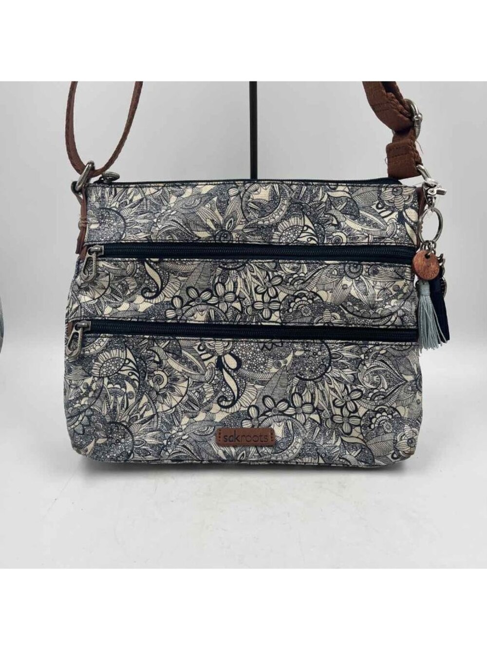 Sakroots Crossbody Women's Navy Floral Purse